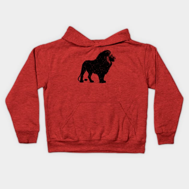 Cosmic Lion Kids Hoodie by PrintSoulDesigns